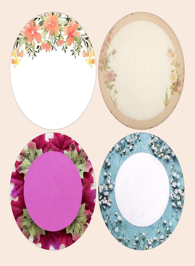 SLGIFT Vinyl Round Floral Theme Sticker, Self-Adhesive Vinyl Stickers, 40 Pieces, 2 x 2 Inches Round Sticker, 4 Unique Designs, R107 - Image 2